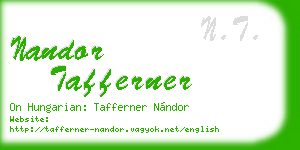 nandor tafferner business card